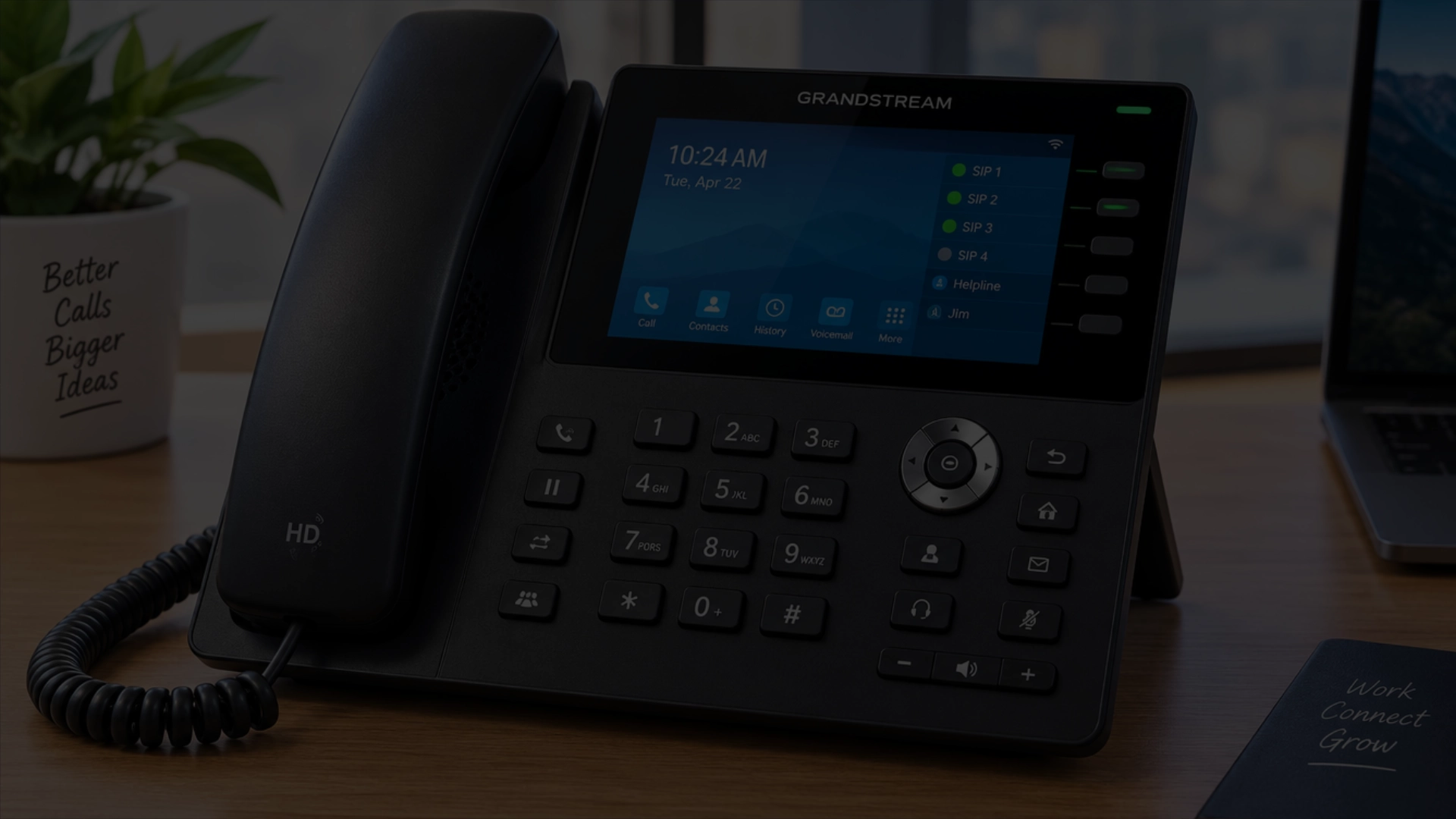 A telephone with PSTN service